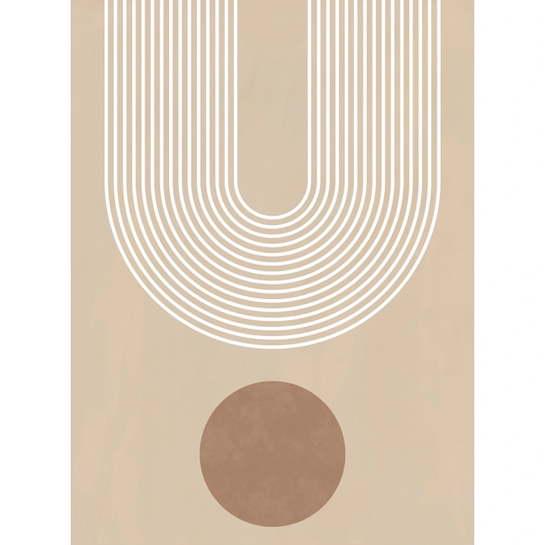 Wall Mural Abstract Geometry in Balance - Beige - Ristova 
