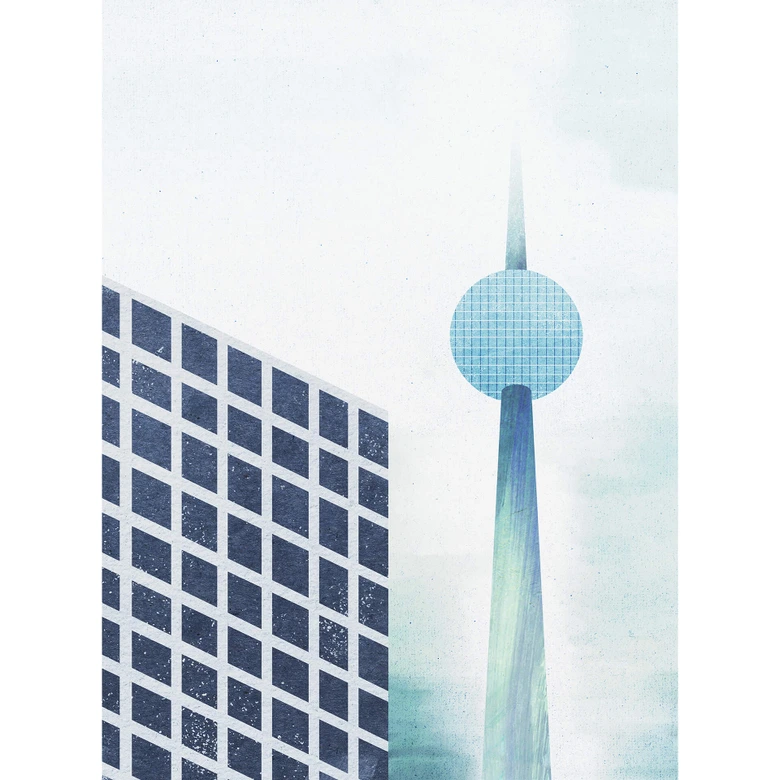 Fototapete Rivers - Fernsehturm 