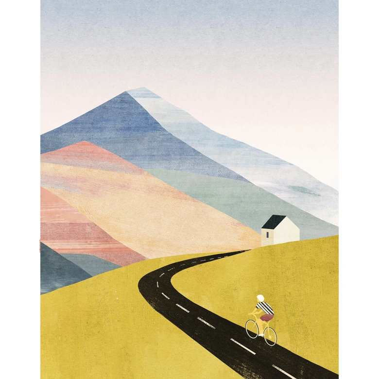 Fototapet Cyklister i bjergene - Rivers 