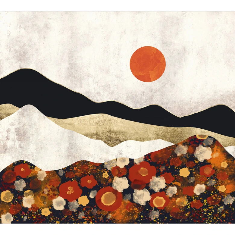 Fototapete Herbstliche Berglandschaft - SpaceFrog Designs 