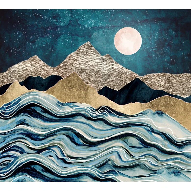Fototapet SpaceFrog Designs - Indigo Blue 