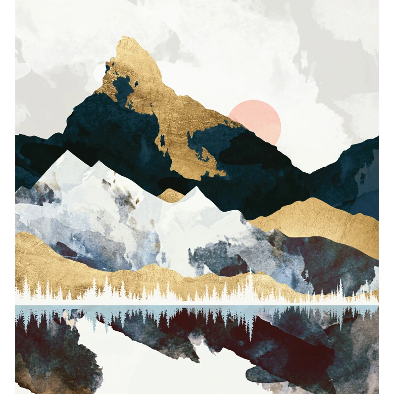 Fototapete Reflektion einer Winterlandschaft - SpaceFrog Designs 