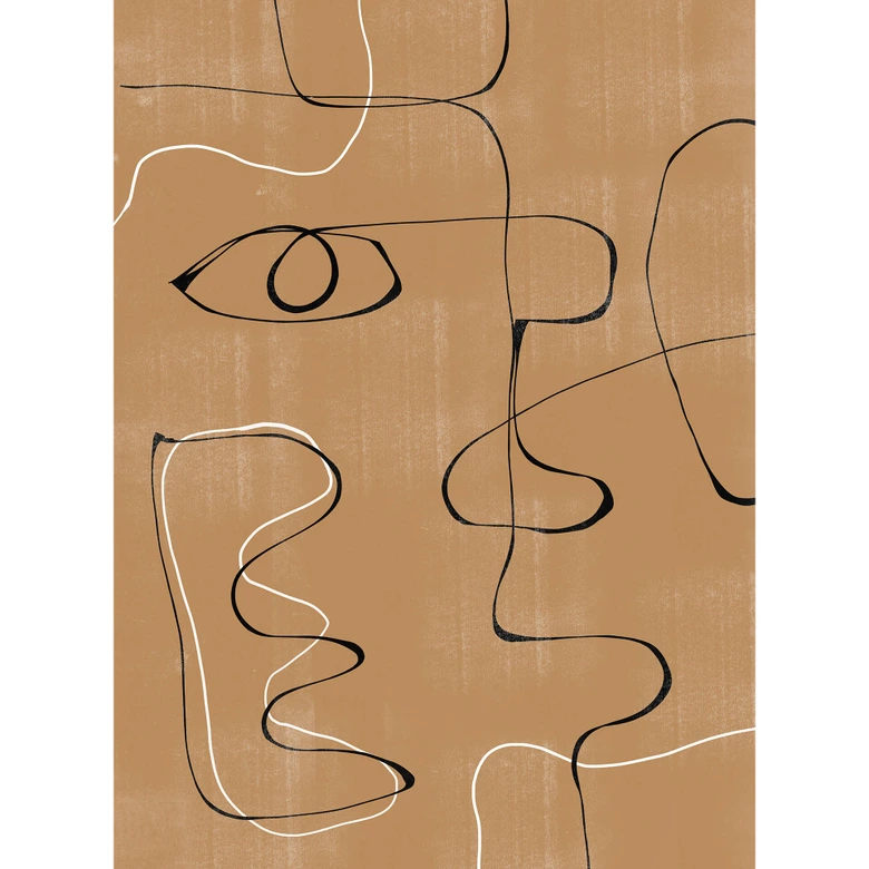 Fotomural The Miuus Studio - Rostro abstracto 