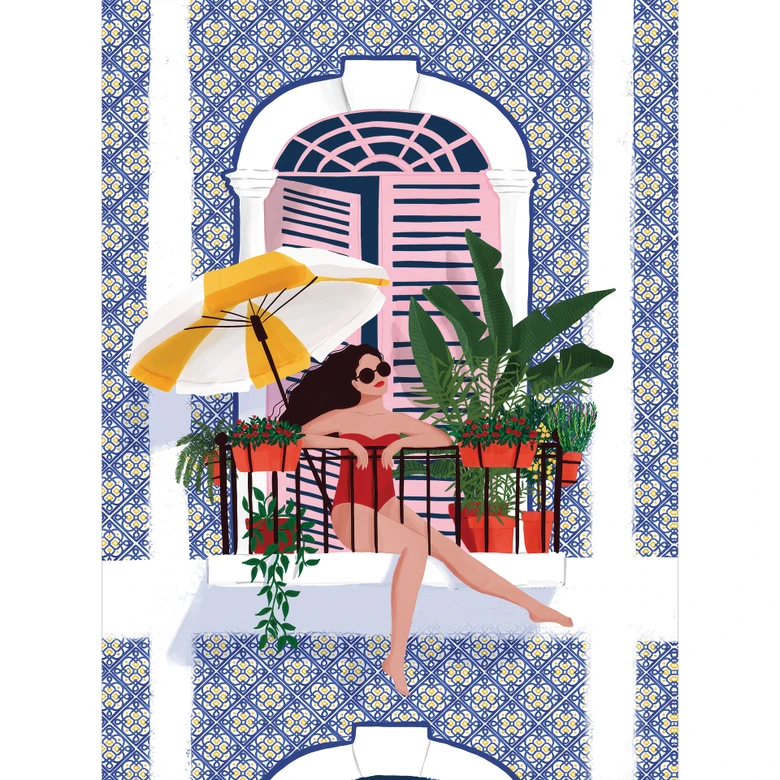 Fototapete Urlaub auf dem Balkon - Tomljanovic 