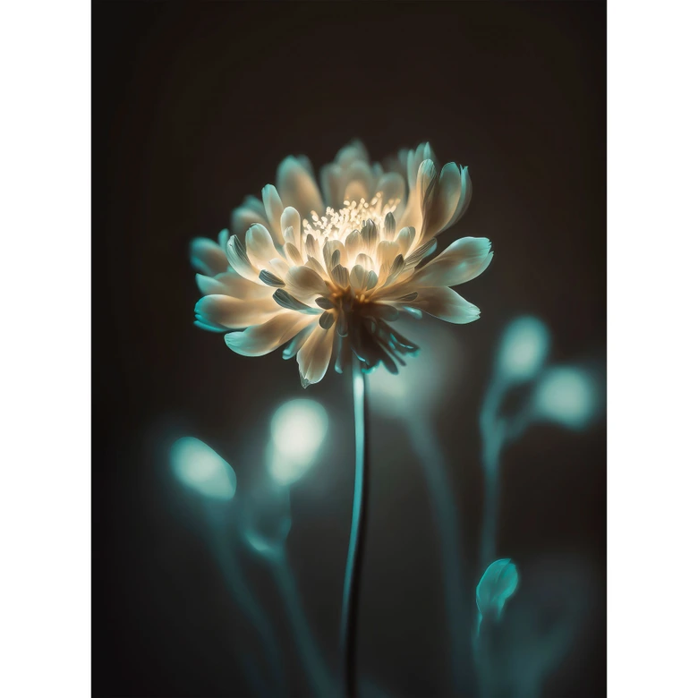 Fototapete Blumentapete Leuchtendes Blütenherz - Treechild 