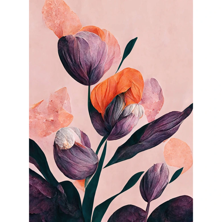 Fototapet Treechild - Lilac Tulips 