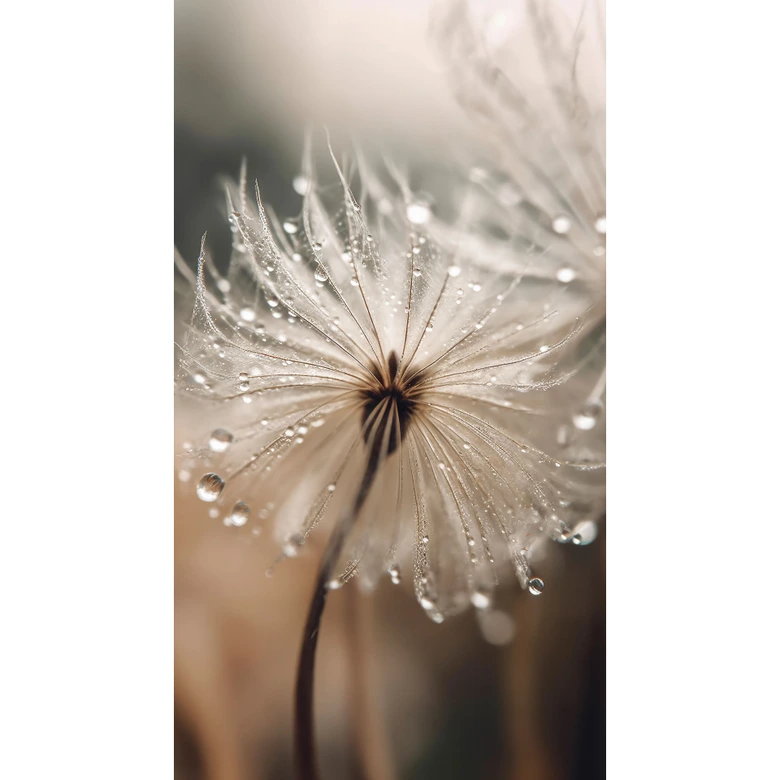 Fototapete Pusteblume im Morgentau - Blumentapete - Treechild 