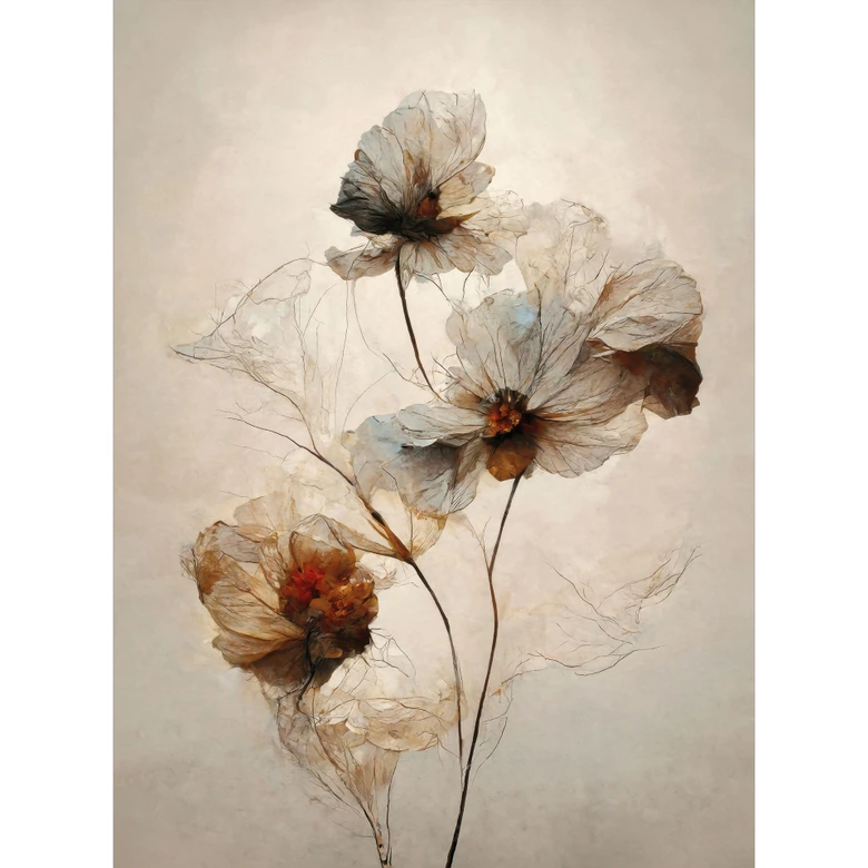 Fototapete Blumentapete | Trockenblumen - Eleganz der Vergänglichkeit - Treechild 