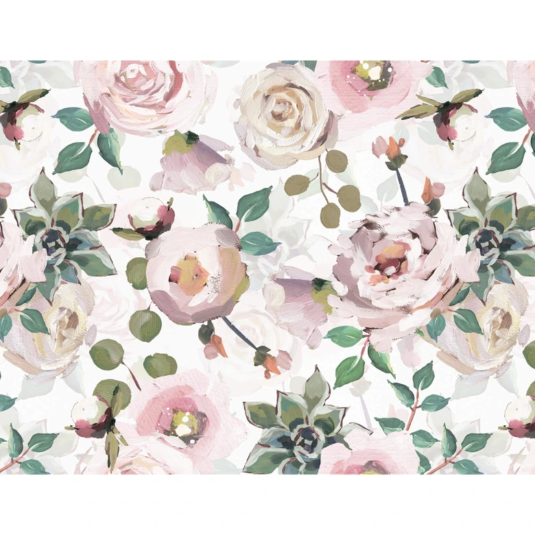 Fototapete UN Designs - Blumen im Gemälde Stil 