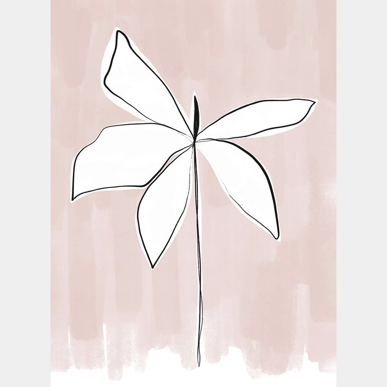 Fotomural uplusmestudio - Line Art - El pétalo perdido 
