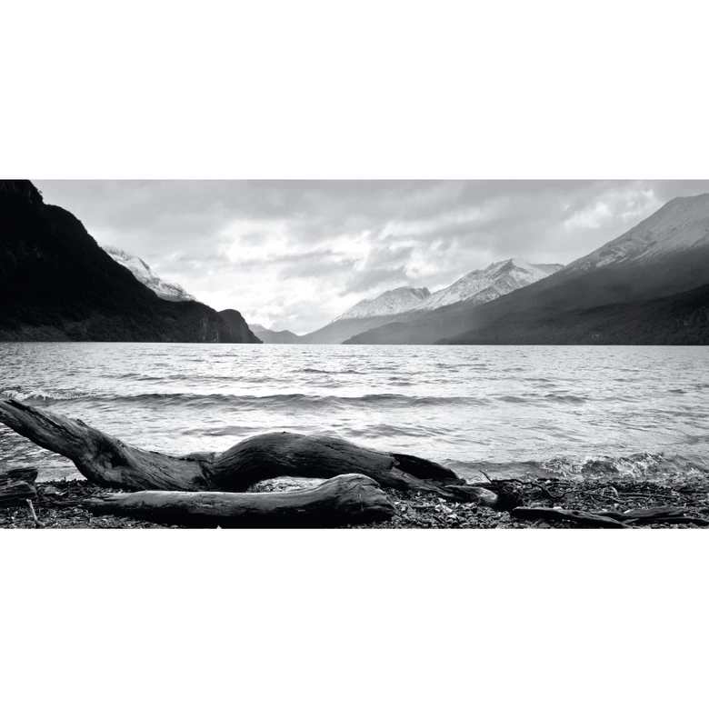 Fototapete Log and Lake 