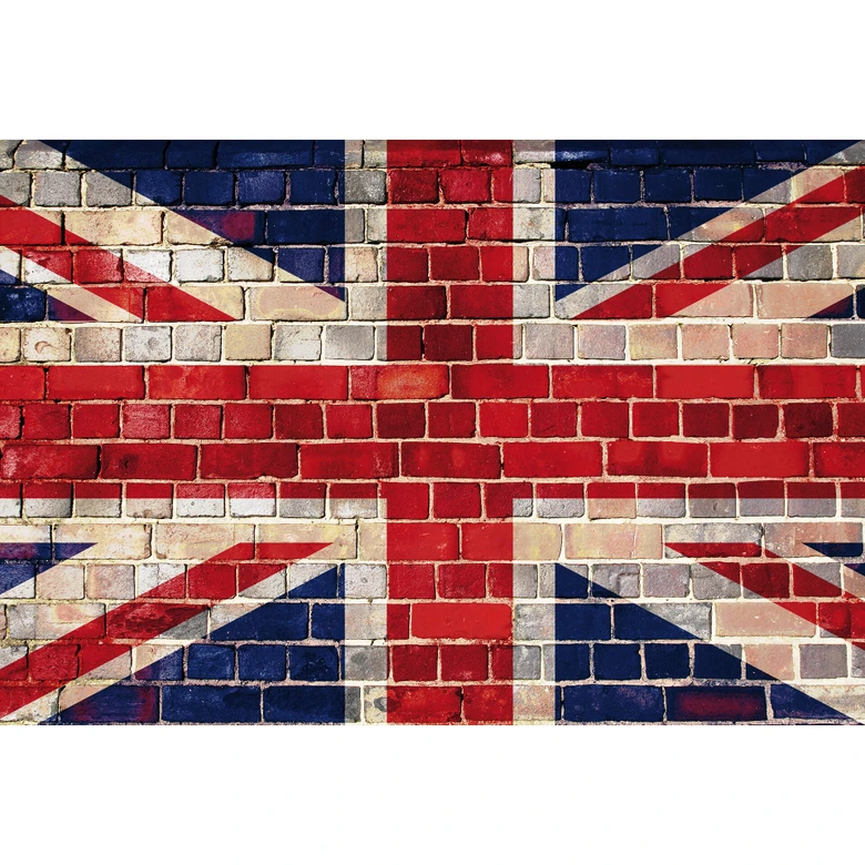 Fototapete Union Jack Mauer - 384x260 cm 