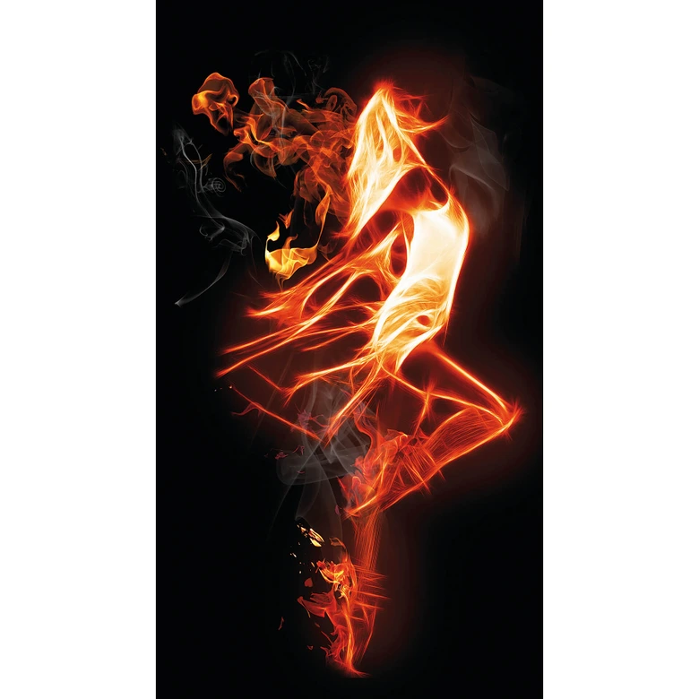 Fototapete Flammentänzer - 144x260 cm 