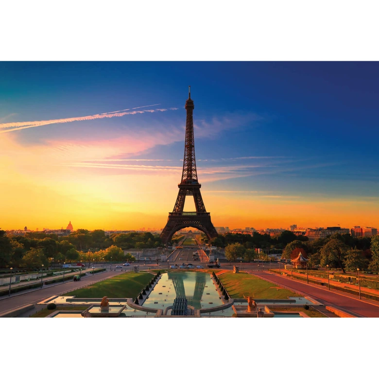 Fototapete Eiffelturm im Sonnenuntergang 
