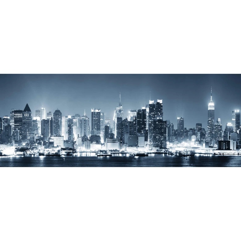 New York at Night 1 - Panorama - Wall Mural 