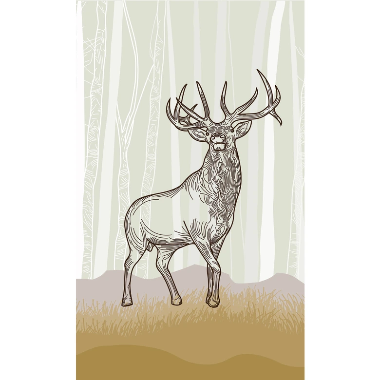 Proud Deer - Wall Mural 