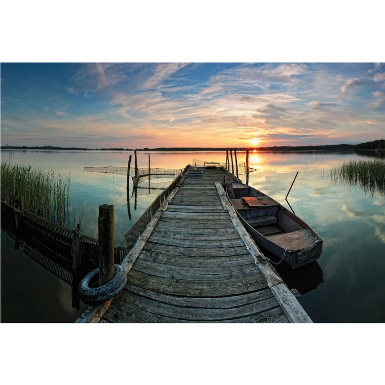 Sunset at the Lake - Wall Mural 