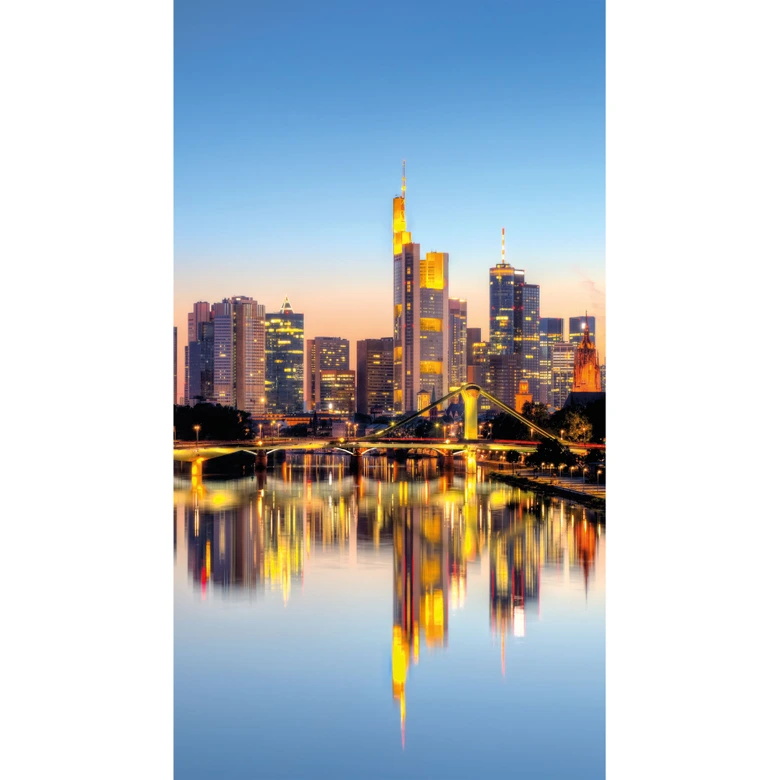Fototapete Frankfurter Lichter - 144x260 cm 