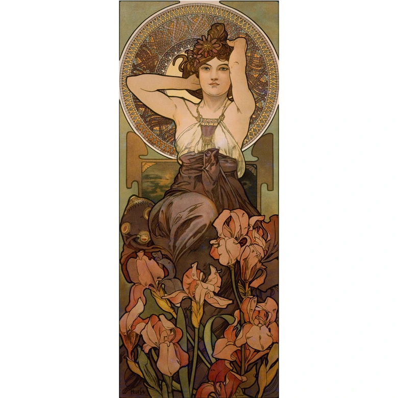 Fotobehang Mucha - Amethist 