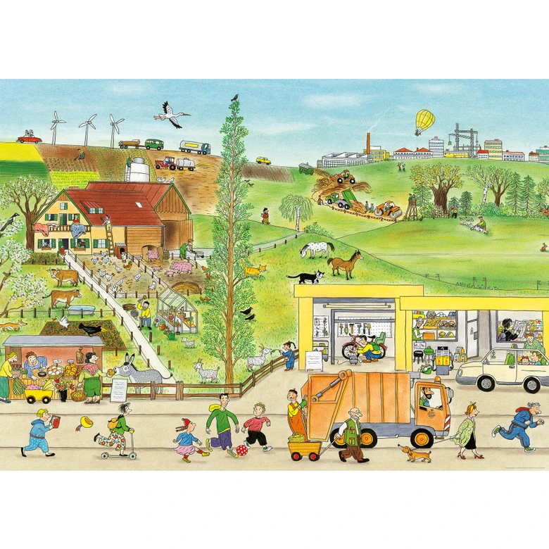 Wimmel - Construction Site in Spring - Wall Mural 
