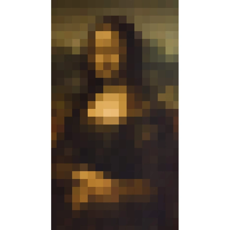 Fototapete Pixelart - da Vinci - Mona Lisa - 144x260 cm 