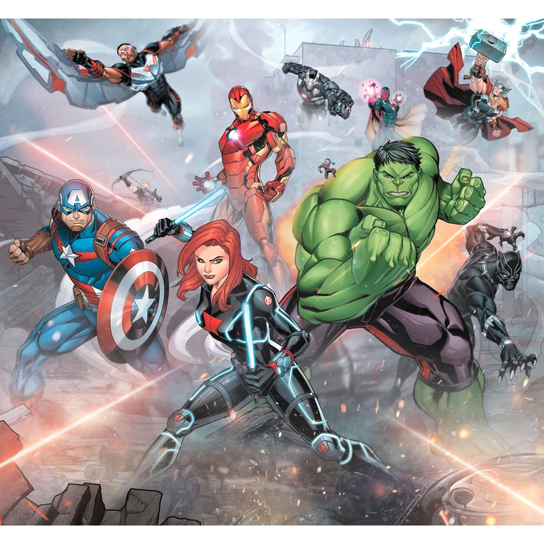 Vliesbehang - Avengers Street Revenge - 300 x 280 cm 
