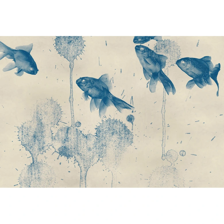 Fototapete Blaue Fische 