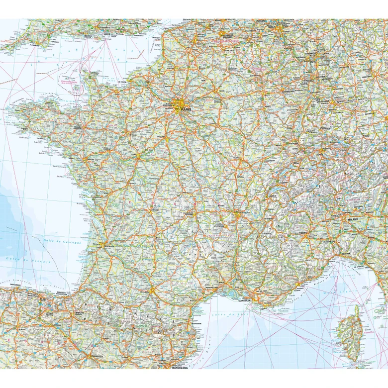 Fototapete Falk - Frankreich Landkarte 