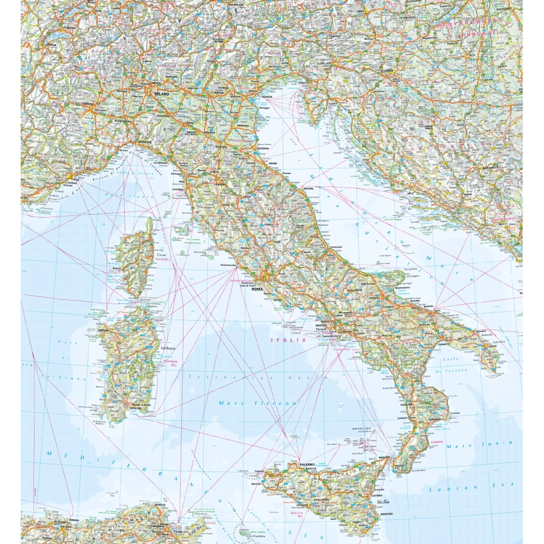 Fototapet Falk - Italien karta 