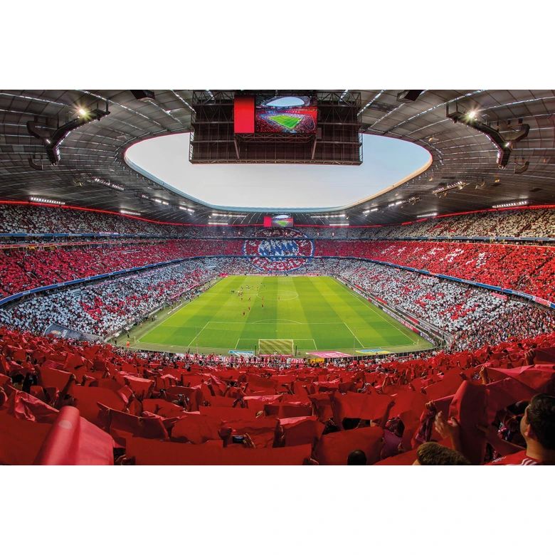 Fotobehang FCB Stadion Rood Wit 
