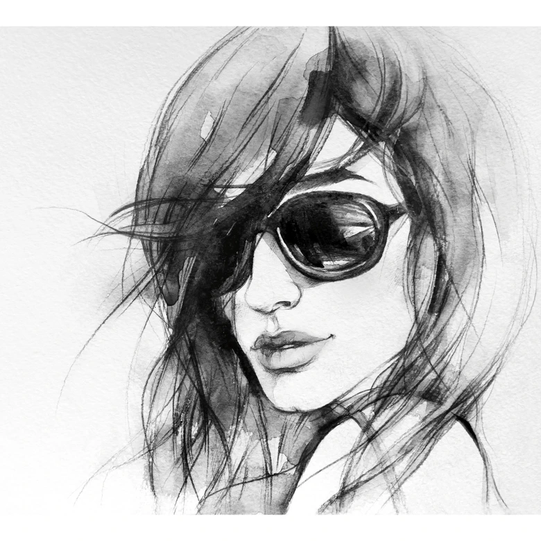 I wear my sunglasses - Wall Mural 