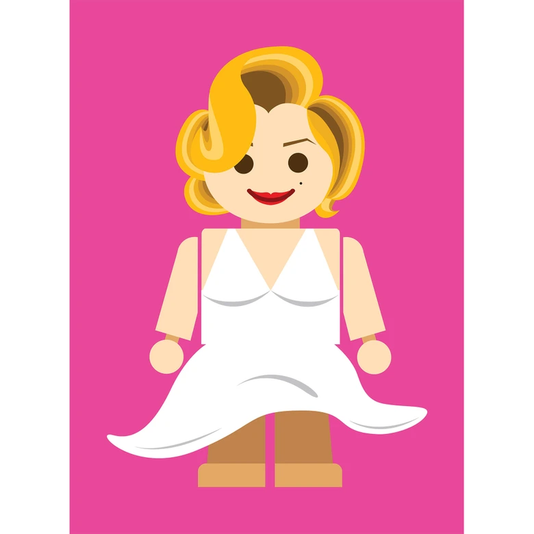 Fototapete Gomes - Marilyn Monroe Spielzeug - 192x260 cm 