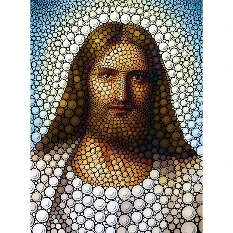 Fototapete Ben Heine - Circlism: Jesus Christus 