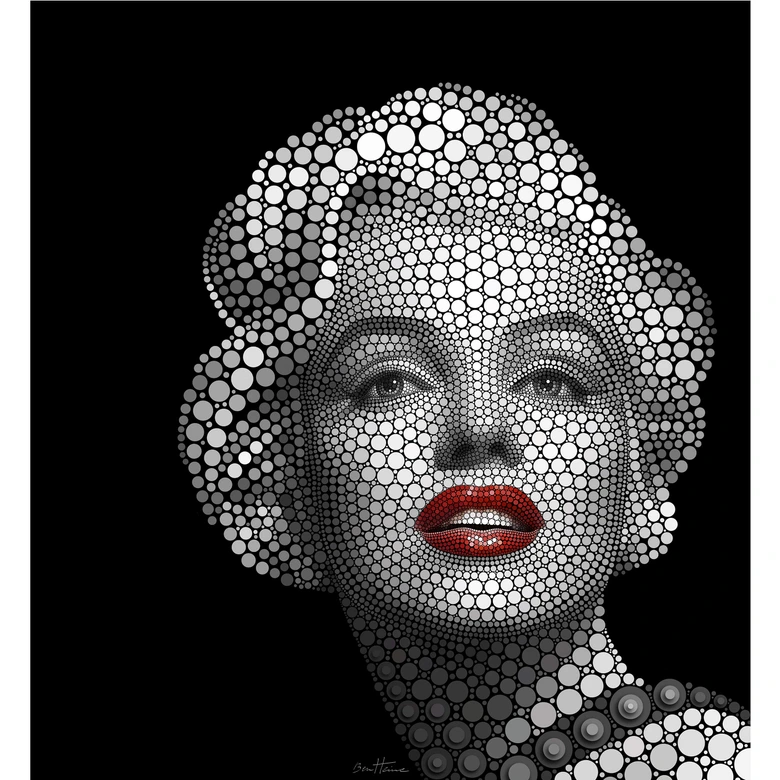 Fototapete Ben Heine - Circlism: Marilyn Monroe 