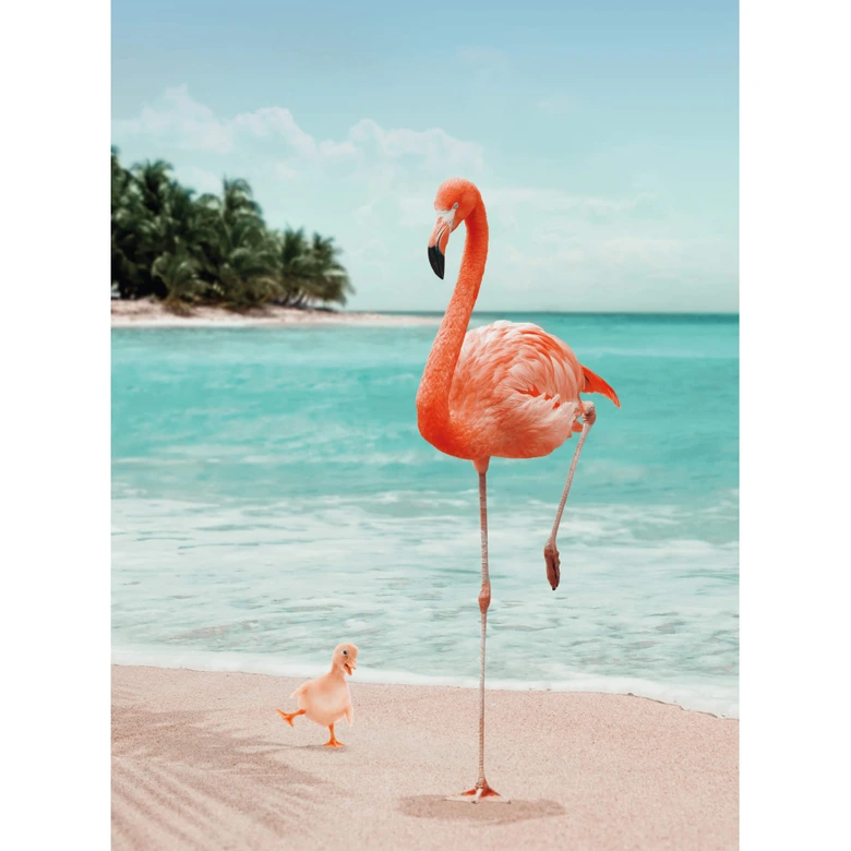 Wall Mural Loose - Wannabe Flamingo 