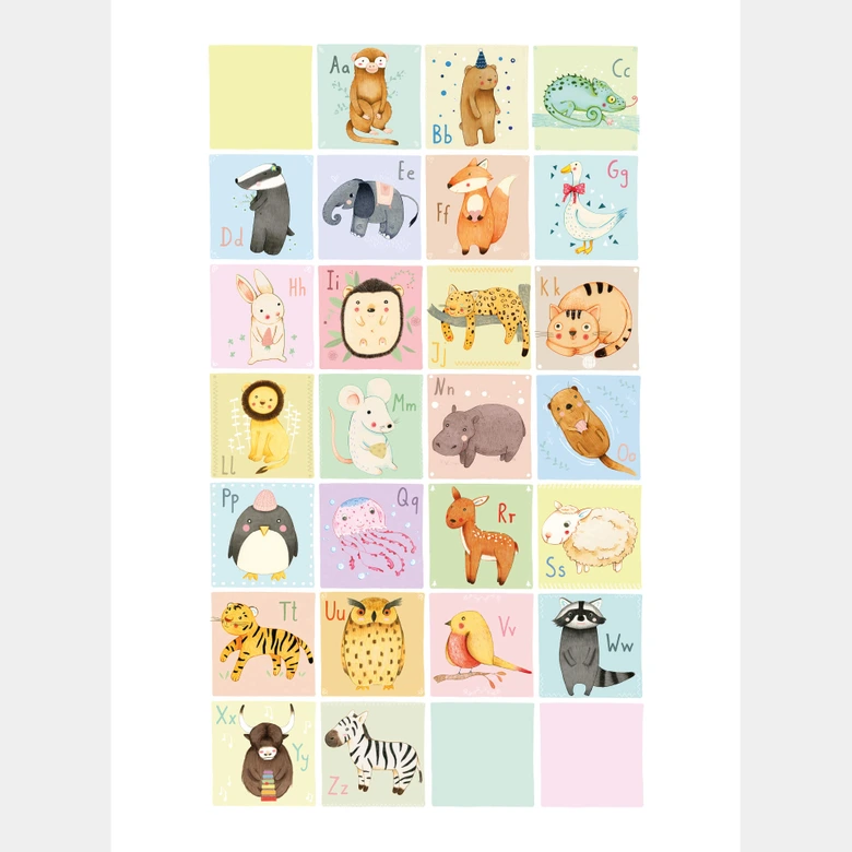 Fototapete Loske - Tierisches Alphabet 