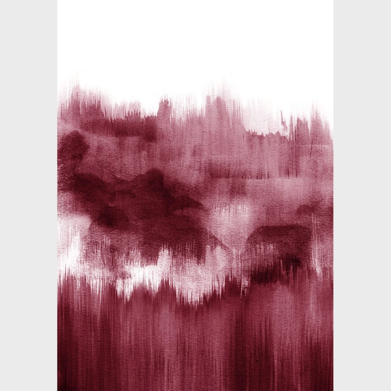Fototapete Nouveauprints - Watercolour Brush Strokes (bordeaux) 