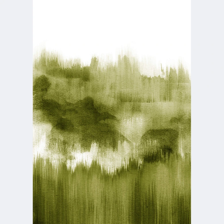 Papier peint photo Nouveauprints - Coups de pinceau (vert) 
