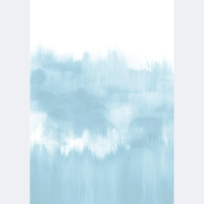 Fototapete Nouveauprints - Watercolour Brush Strokes (hellblau) 