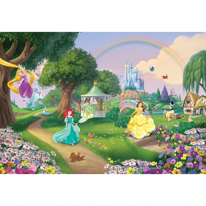 Papier Peint Photo -  Disney Princesses Rainbow 