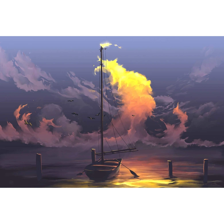 Fototapete aerroscape - Segelboot 