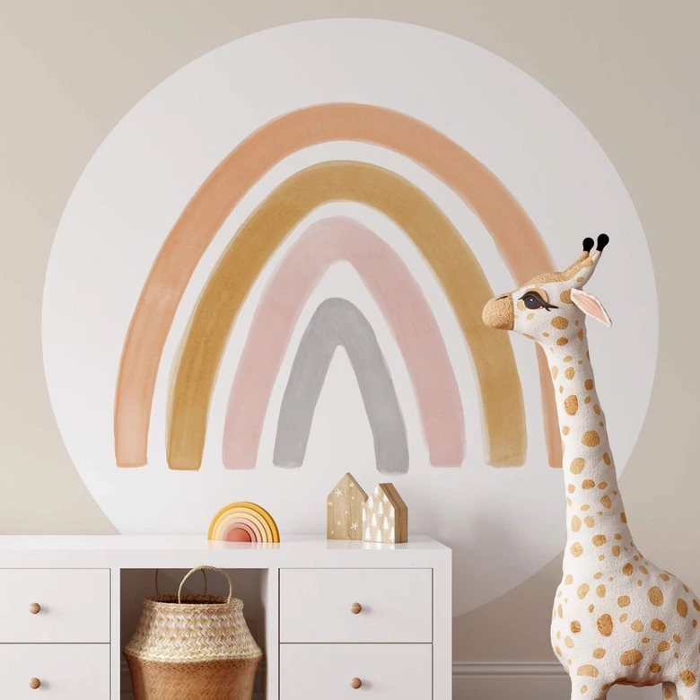 Fototapete Nouveauprints - Bunter Regenbogen - Rund - Selbstklebend/Vlies 