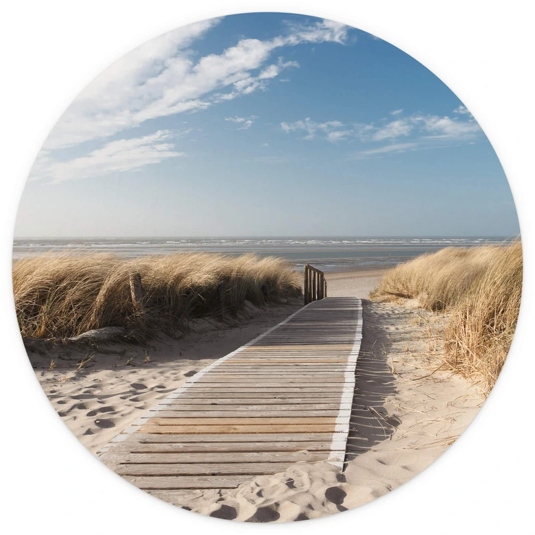 Fototapet Vid Östersjön - Rund - non-woven tapet/självhäftande non-woven tapet 