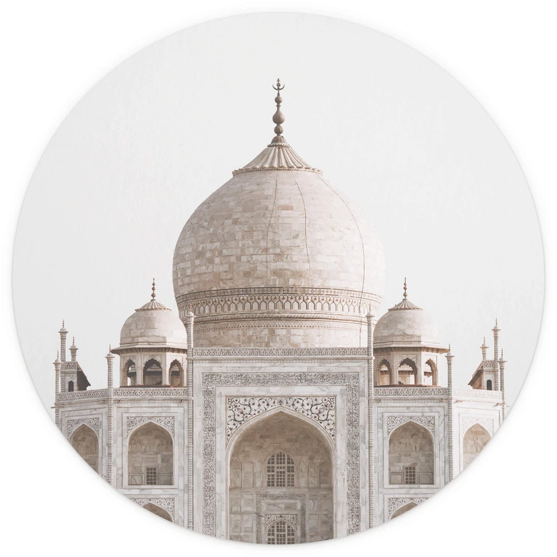Papier peint photo rond Annie - Taj Mahal - papier peint intissé/papier peint intissé autocollant 