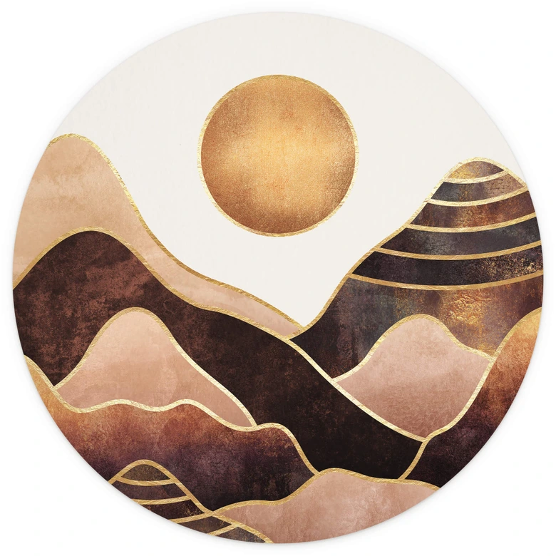 Fototapete Fredriksson - Sonnenuntergang - Rund - Selbstklebend/Vlies 