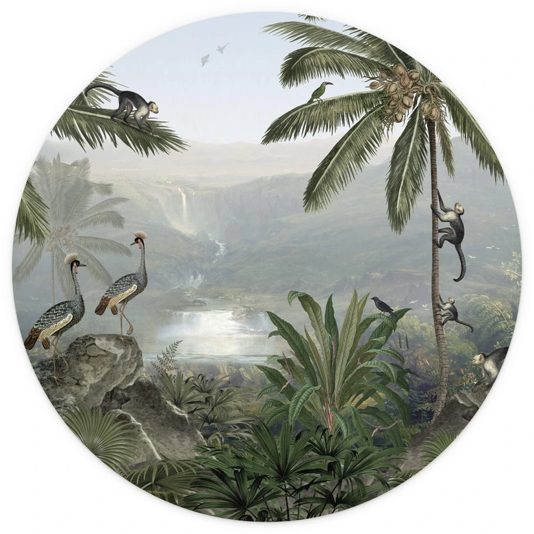 Sir Edward - Santuario de los monos - fotomural redondo - Papel pintado autoadhesivo/no tejido 