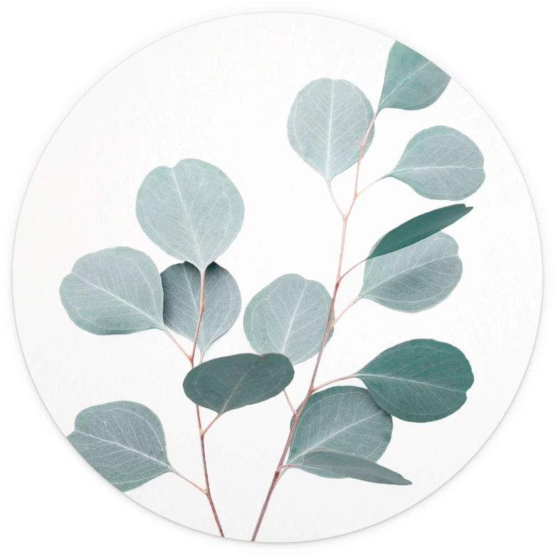 Fototapete Sisi & Seb - Blauer Eukalyptus - Rund - Selbstklebend/Vlies 
