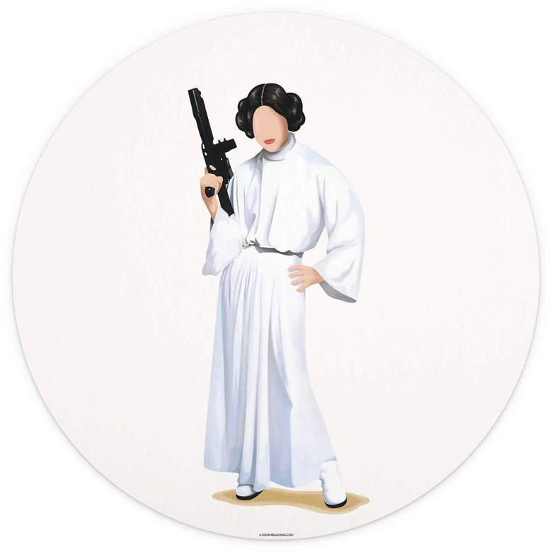 Round wall mural Tohmé - Leia - non self-adhesive/self-adhesive wallpapers 