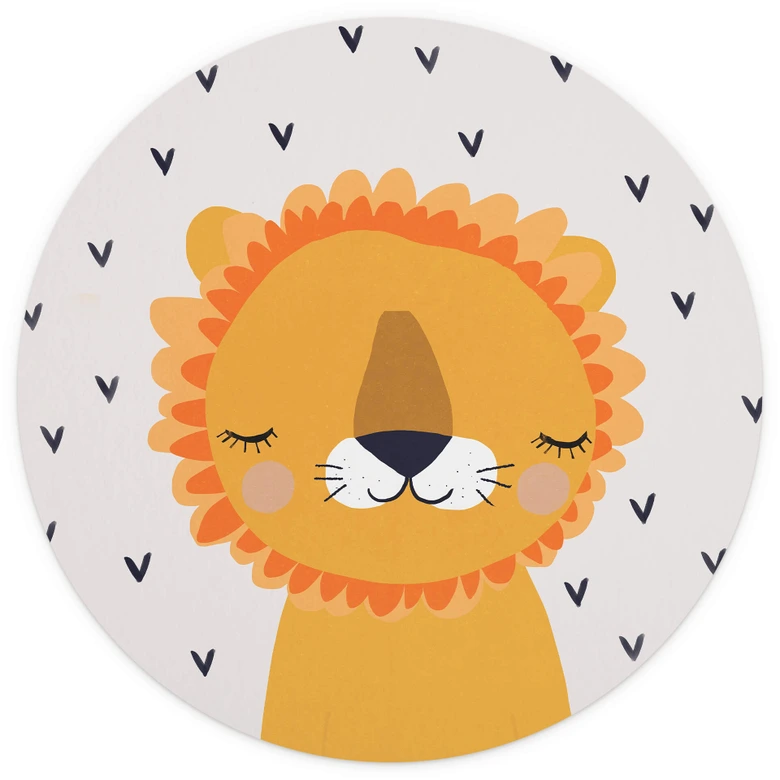 Tapet cirkel Treechild - Little Lion - vliesetapet/selvklæbende non-woven tapet 