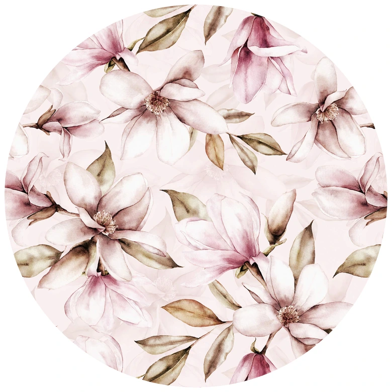 Fototapet - Rundt UN Designs - Soft Magnolia - vliesetapet/selvklæbende non-woven tapet 